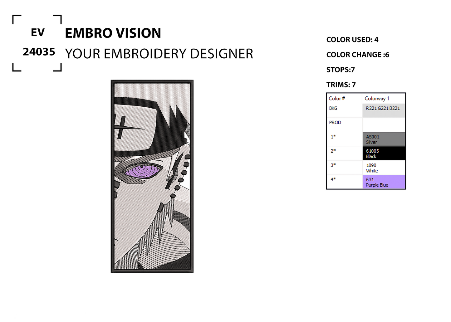 Custom naruto Embroidery Design - Perfect Embroidery File for Embroidery Machine