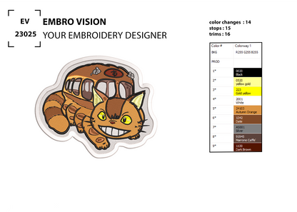 Custom Catbus Embroidery Design - Perfect Embroidery File for Embroidery Machine