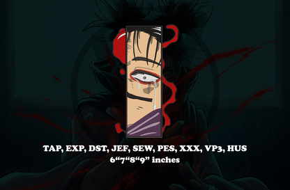 Diseño de bordado Choso Anime