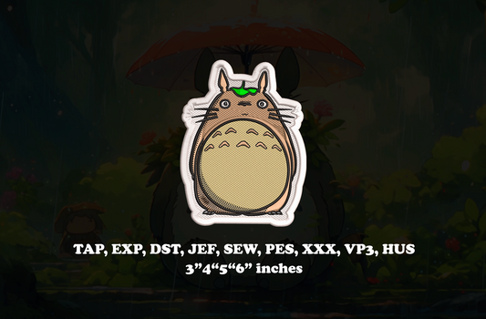 TOTORO anime Embroidery Design - Instant Download Embroidery Design Best for Embroidery Machine