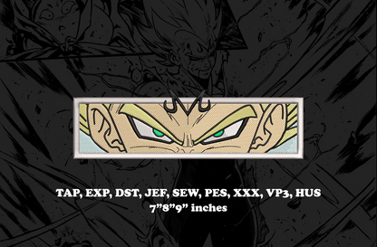 Vegeta anime Embroidery Design - Instant Download Embroidery Design Best for Embroidery Machine