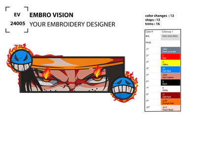 Custom One Piece Embroidery Design - Perfect Embroidery File for Embroidery Machine.