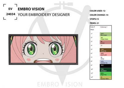 Custom spy x family Embroidery Design - Perfect Embroidery File for Embroidery Machine