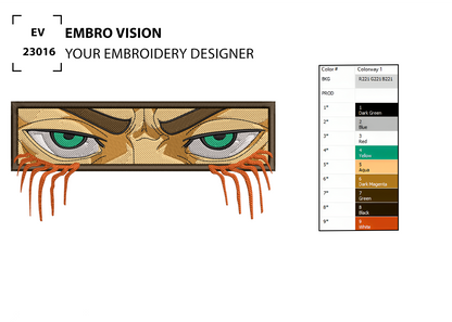 Custom Eren Yeager Embroidery Design - Perfect Embroidery File for Embroidery Machine
