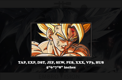 Goku anime Embroidery Design - Instant Download Embroidery Design Best for Embroidery Machine