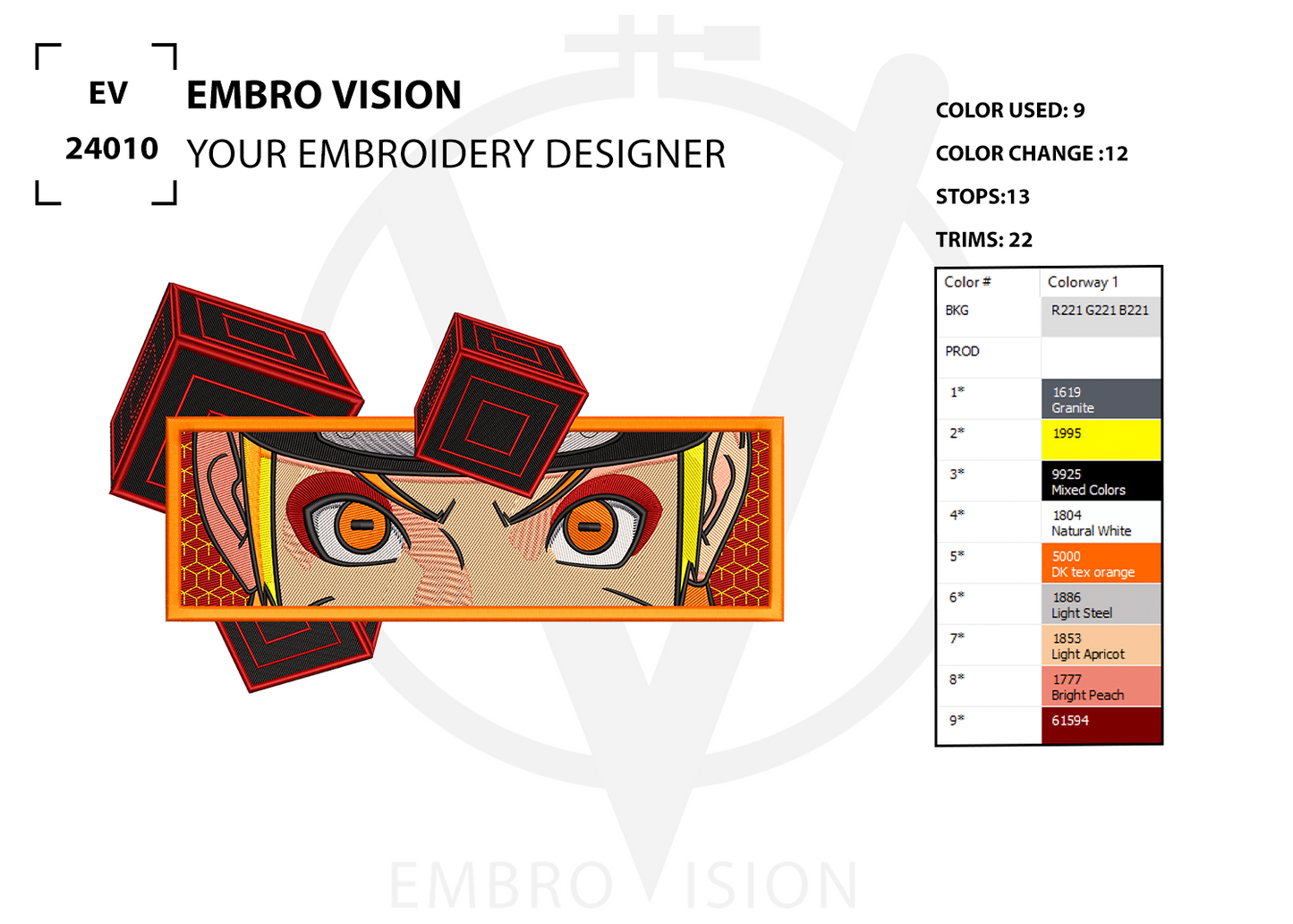 Custom Naruto Embroidery Design - Perfect Embroidery File for Embroidery Machine