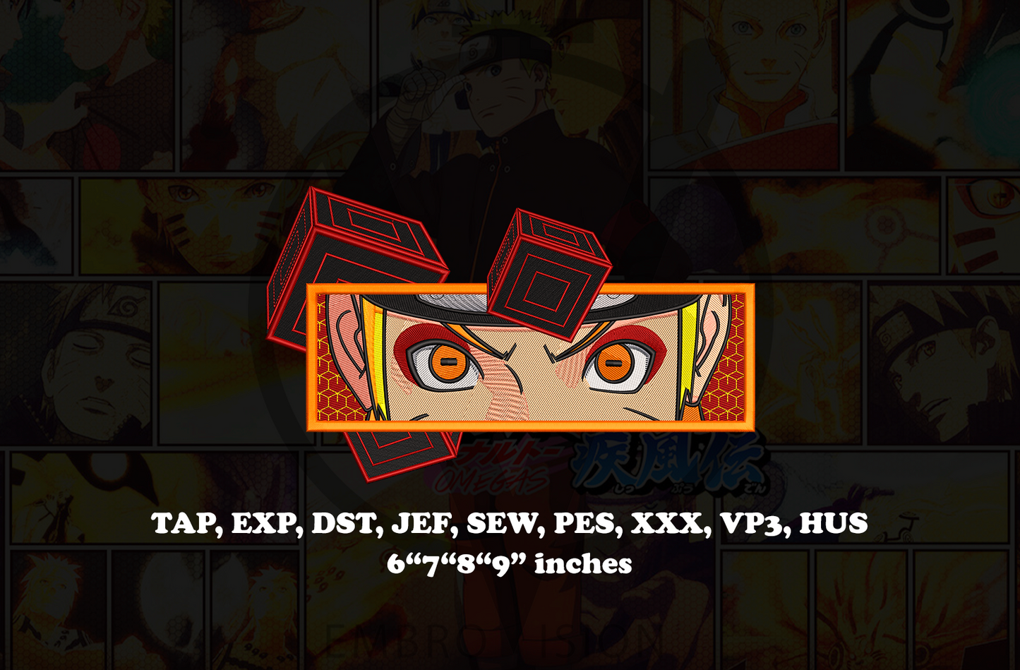 Naruto anime Embroidery Design - Instant Download Embroidery Design Best for Embroidery Machine