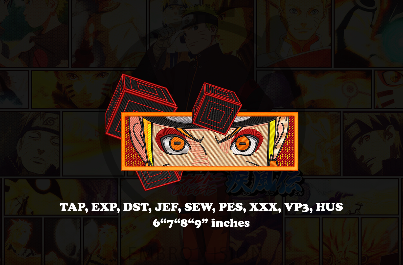 Naruto anime Embroidery Design - Instant Download Embroidery Design Best for Embroidery Machine